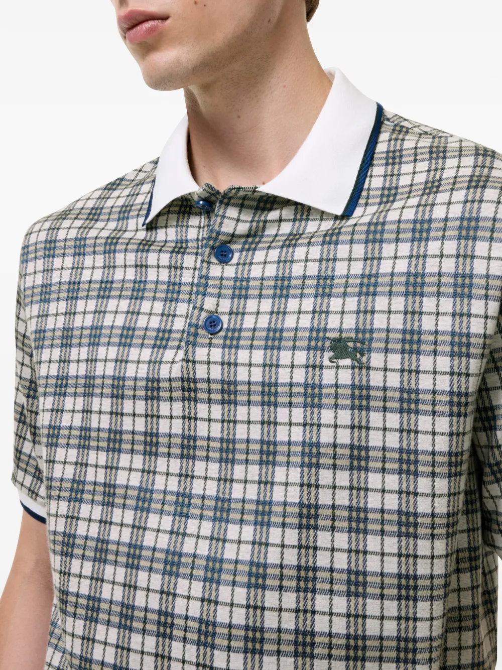 Burberry Check poloshirt van katoenblend Beige