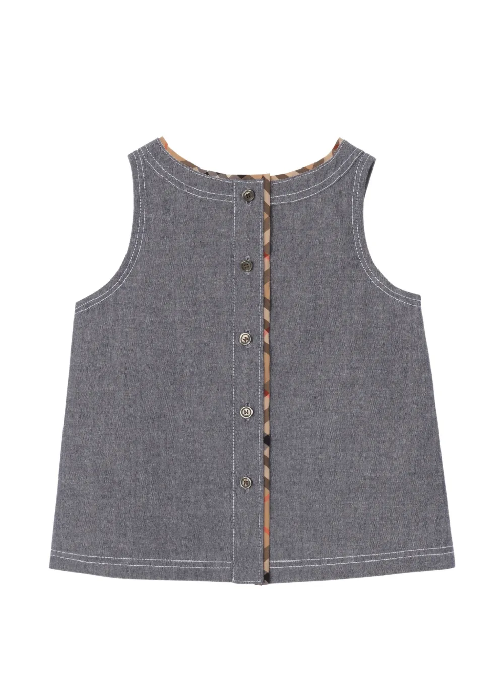 Burberry Kids Katoenen top Grijs