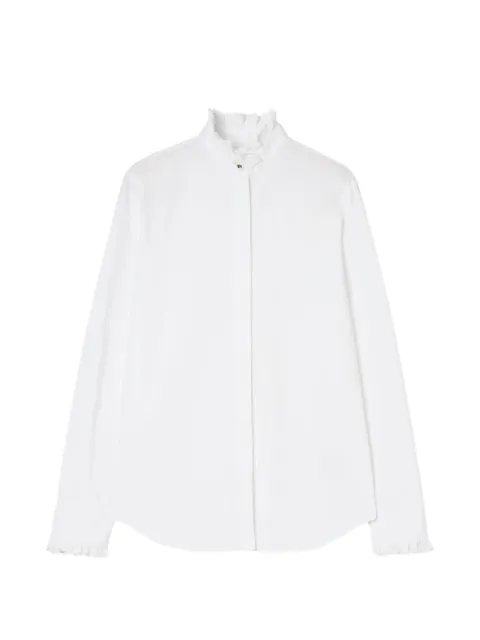 Burberry chemise classique en popeline de coton à volants