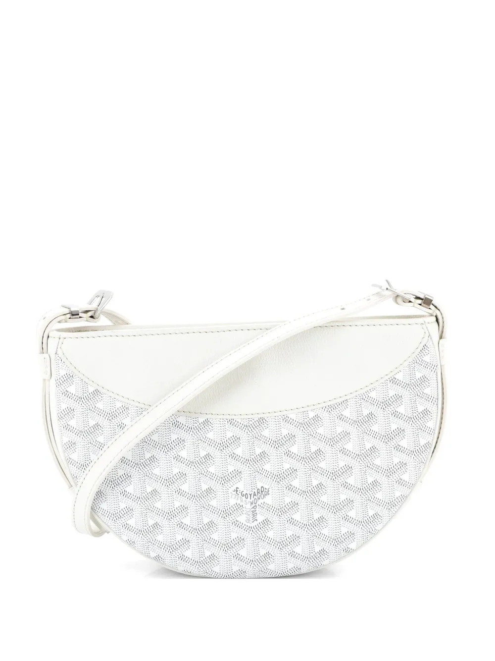 Goyard Pre-Owned Hirondelle Coated Canvas and Leather shoulder bag - Bianco