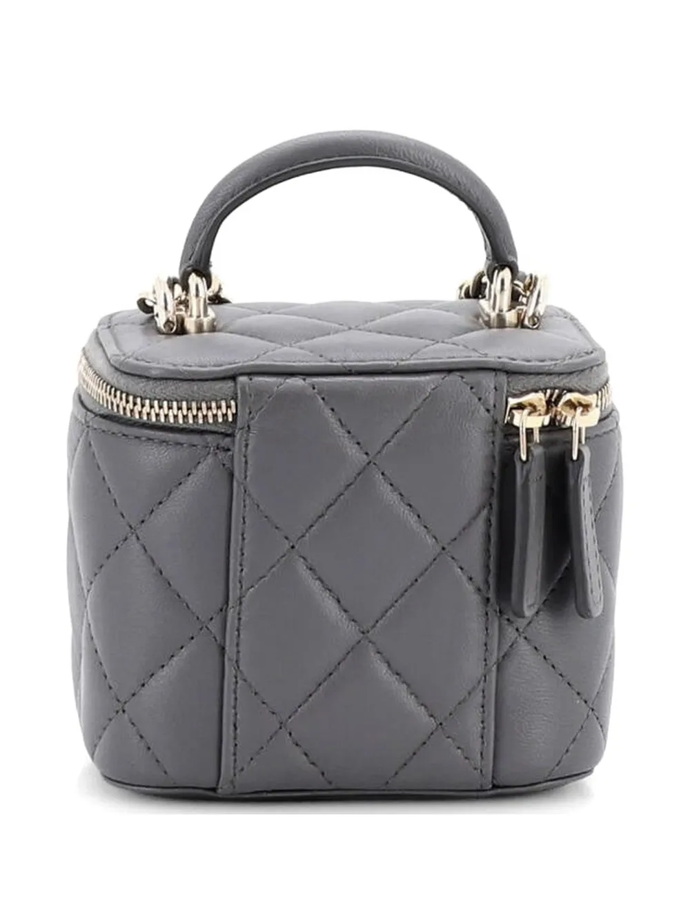 CHANEL Pre-Owned Classic Top Handle Vanity Case With Chain Quilted