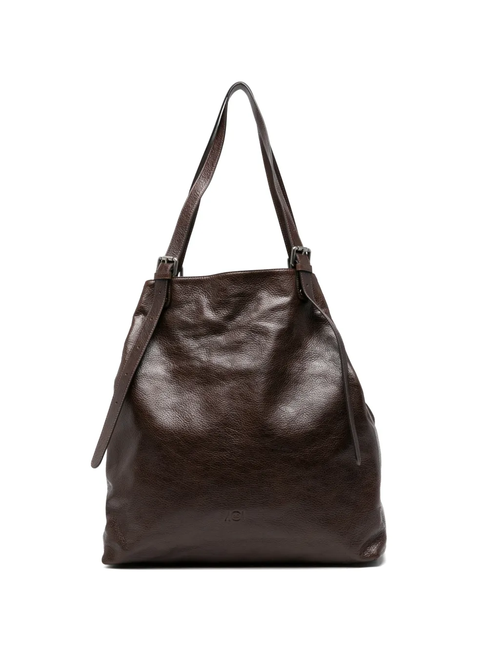 AUTENTICA 504 L Galatea Schultertasche aus strukturiertem Leder - Braun