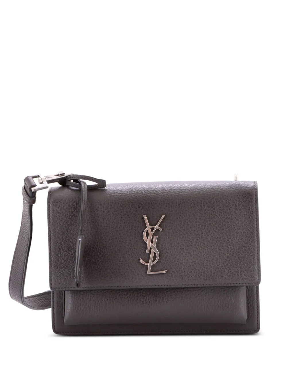 Saint Laurent Pre-Owned Sunset Satchel Leather Medium crossbody bag - Grey