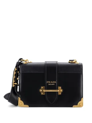 Prada Pre-Owned カイエ レザー＆サフィアーノレザー ラージ