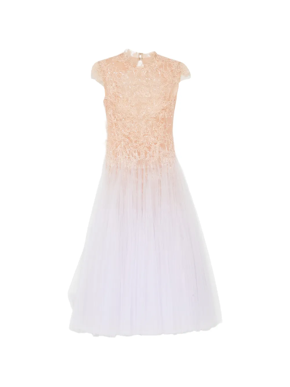 MONTSAND Ombre cut-out laced tulle dress