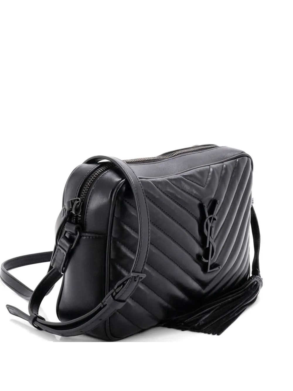 Saint Laurent Pre-Owned Lou Camera Bag Matelasse Chevron Leather Small crossbody bag - Schwarz