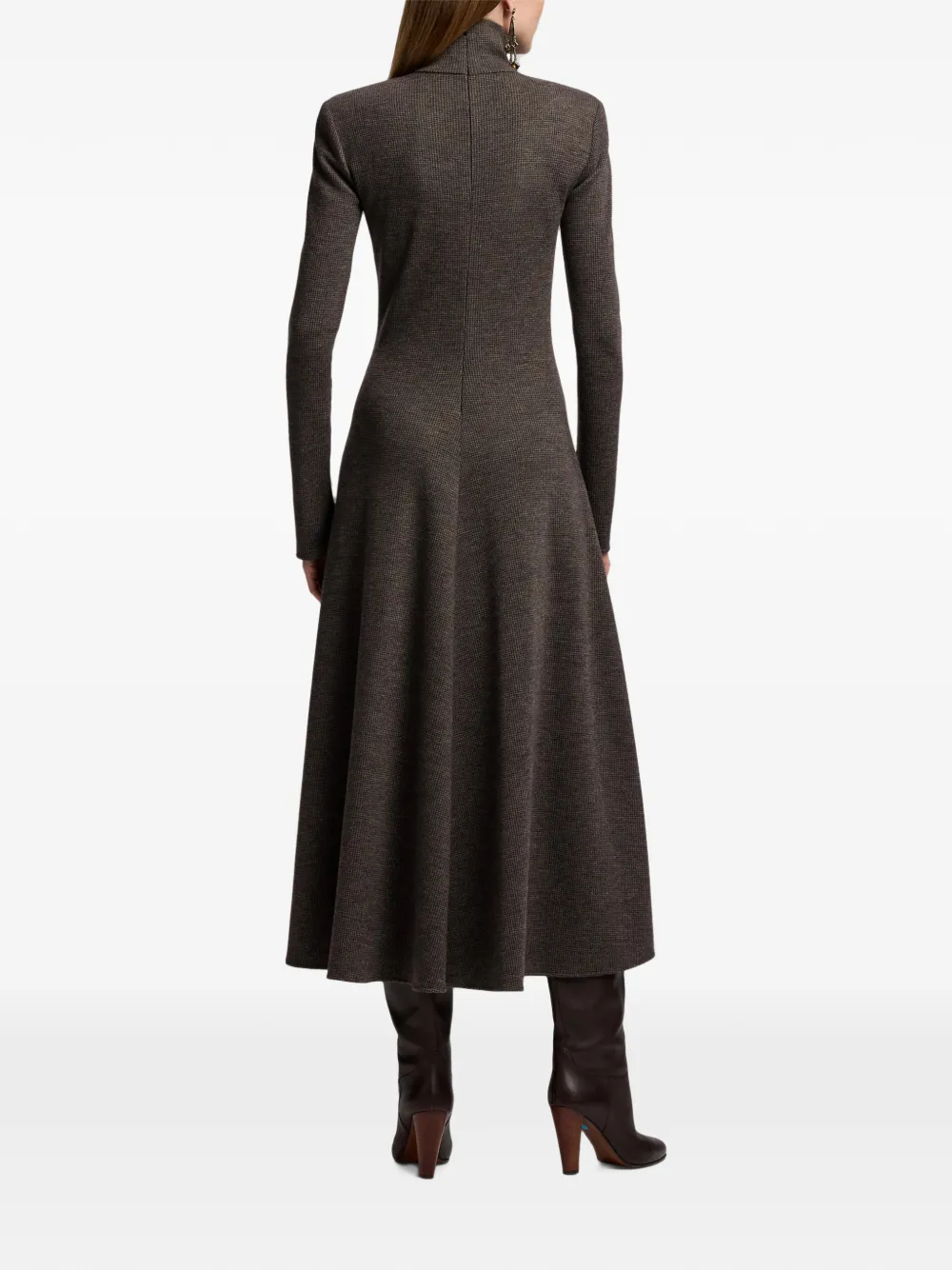 Ralph Lauren Collection Emmerson midi-jurk Bruin