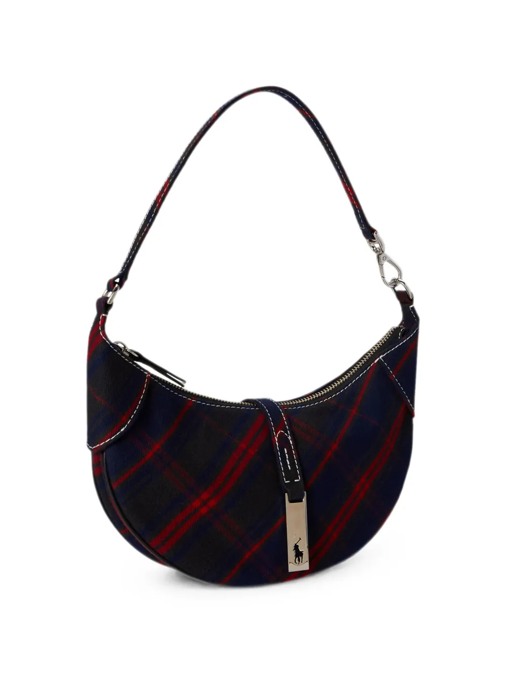Polo Ralph Lauren Tartan-pattern Shoulder Bag in Blue, view 3