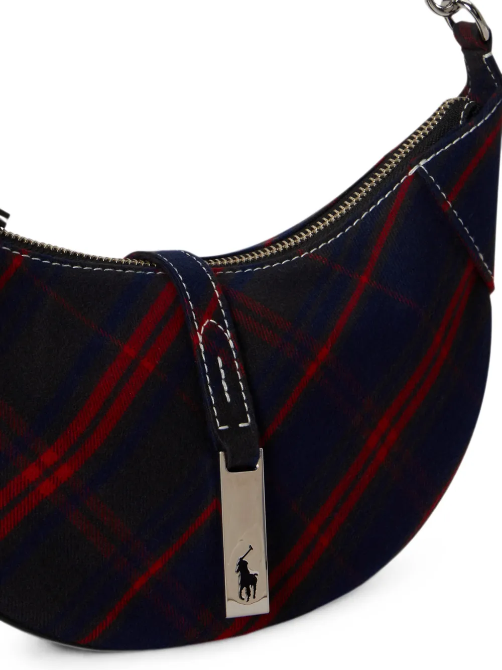 Polo Ralph Lauren Tartan-pattern Shoulder Bag in Blue, view 4