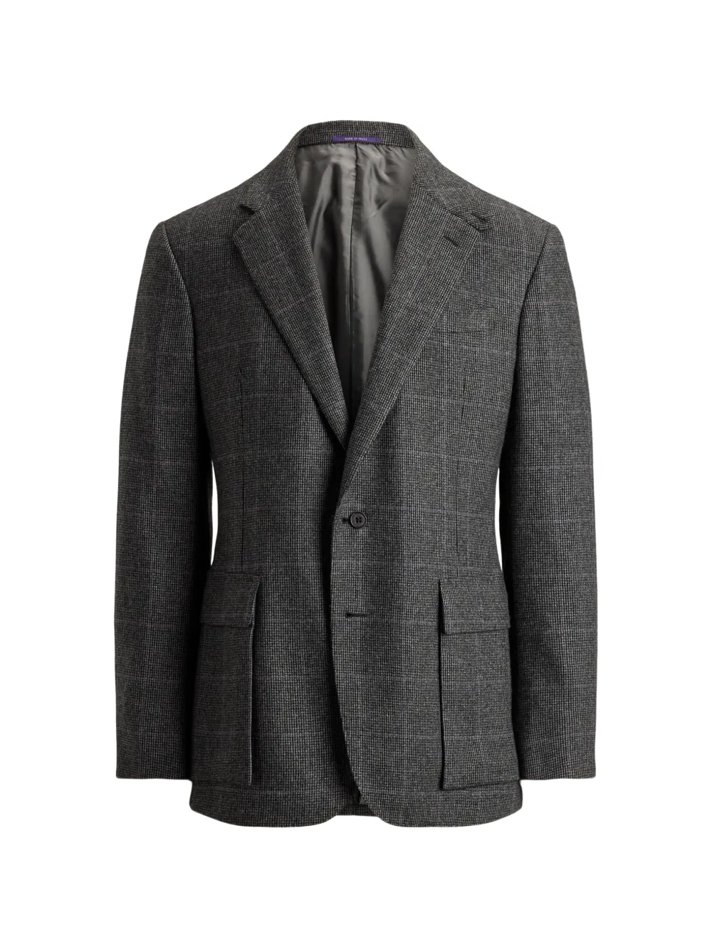 Ralph Lauren Purple Label Glenn Bellows geruite wollen blazer met enkele rij knopen Grijs