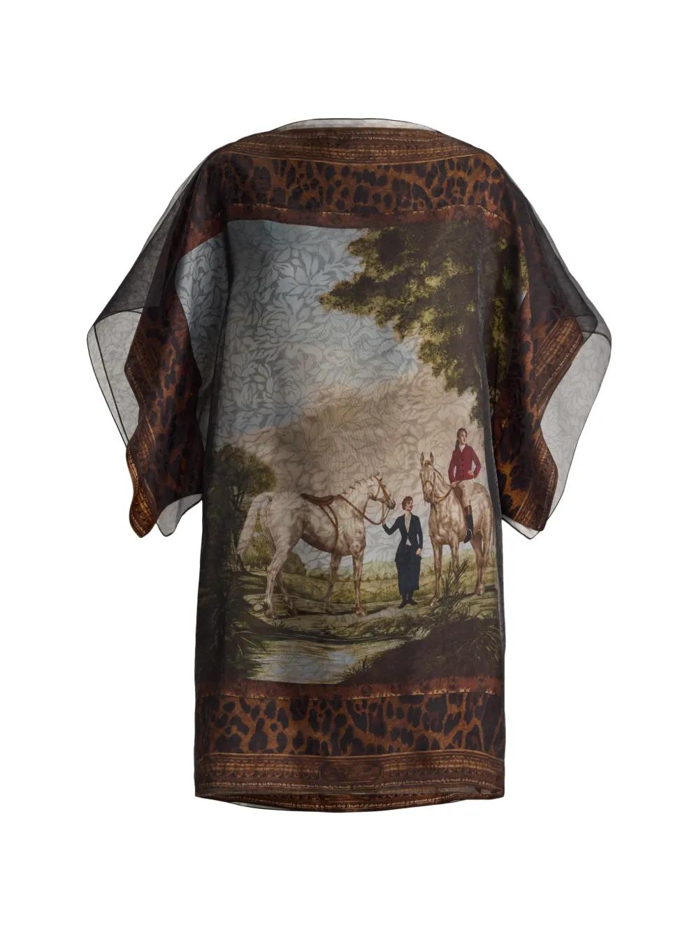 Ralph Lauren Collection Abito corto Orianne leopardato - Marrone