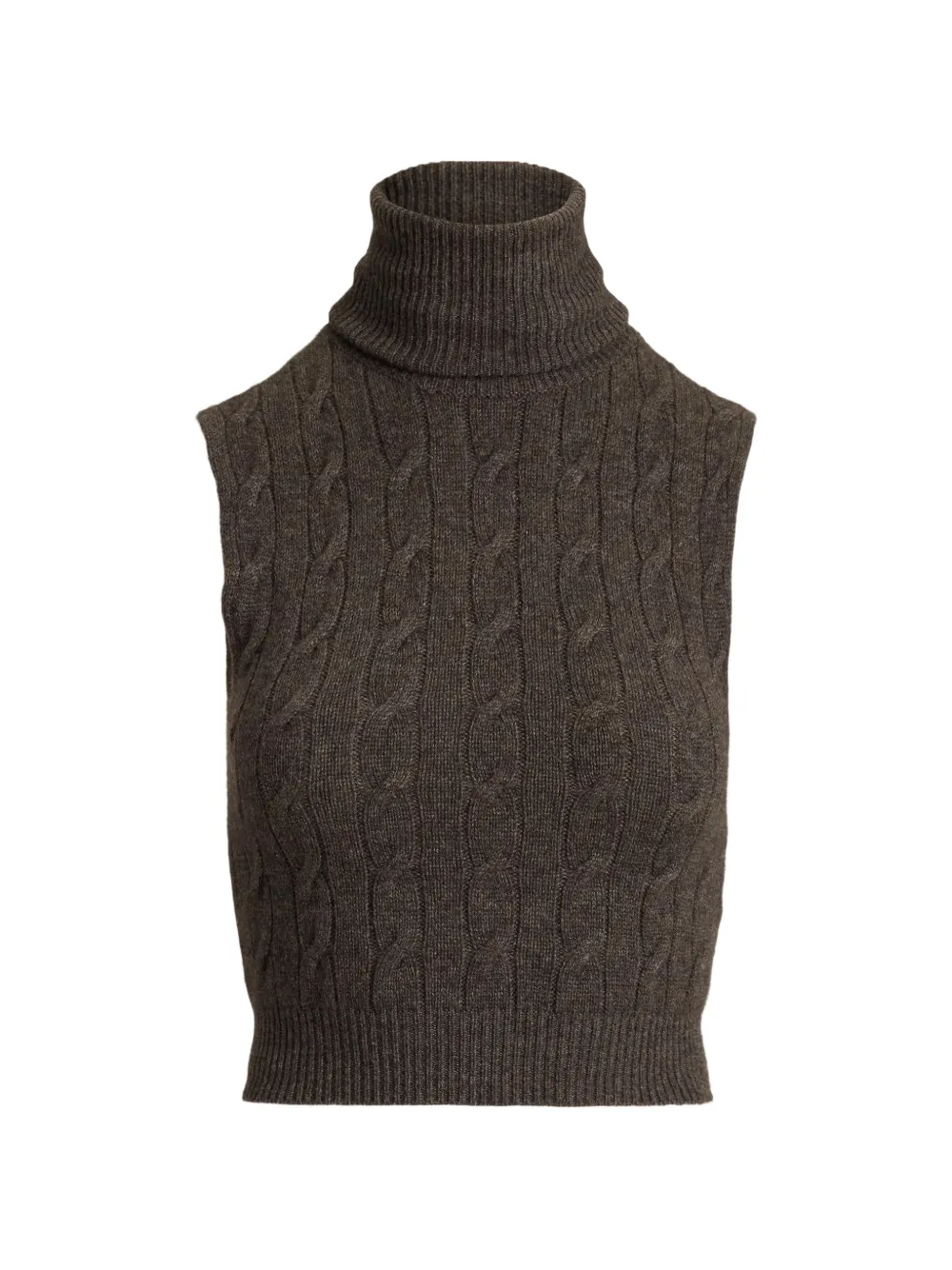 Ralph Lauren Collection Pullover mit Zopfmuster und Kettenbesatz - Braun