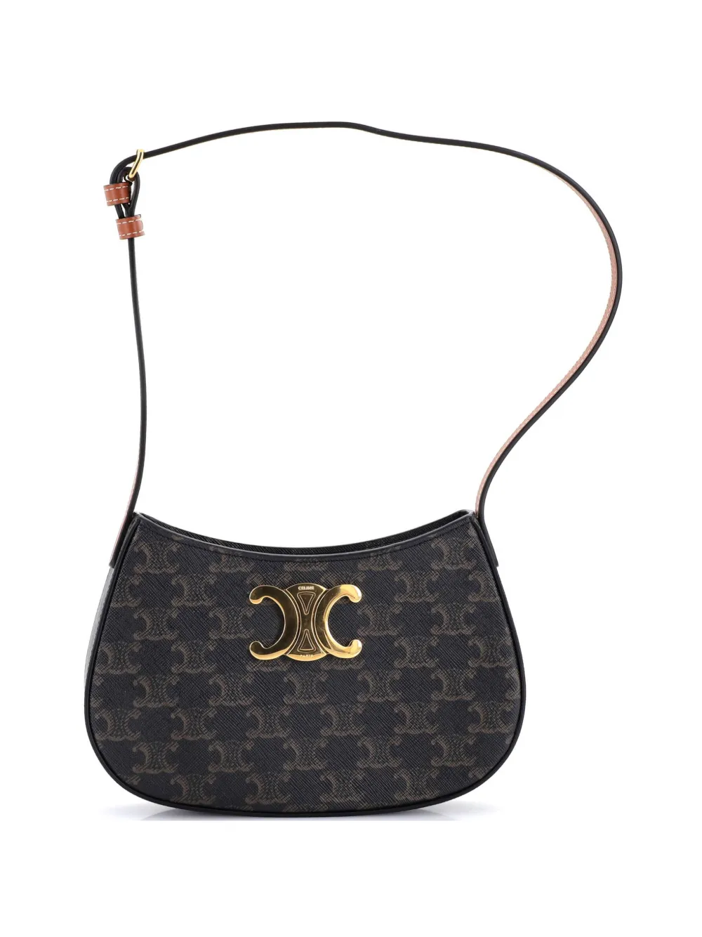 Celine Pre-Owned Triomphe Tilly Bag Triomphe Coated Canvas Medium shoulder bag - Marrone