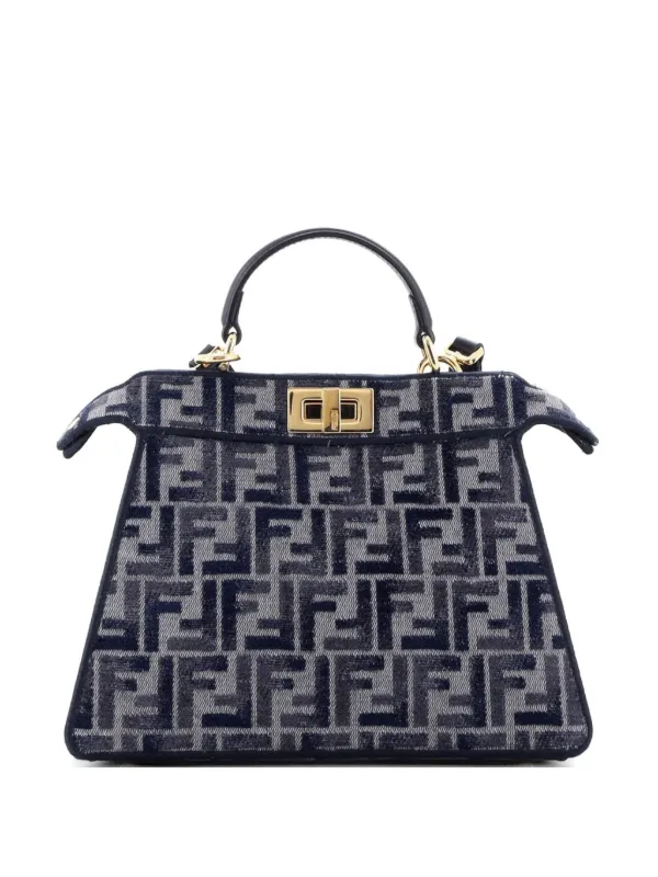 Fendi Pre-Owned Peekaboo ISeeU ズッカ ヴェルヴェットサッチェル