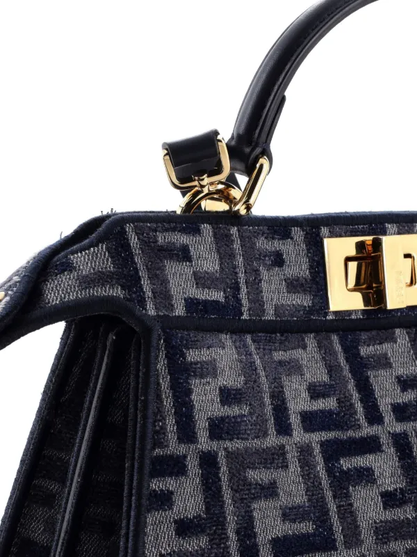 Fendi Pre-Owned Peekaboo ISeeU ズッカ ヴェルヴェットサッチェル