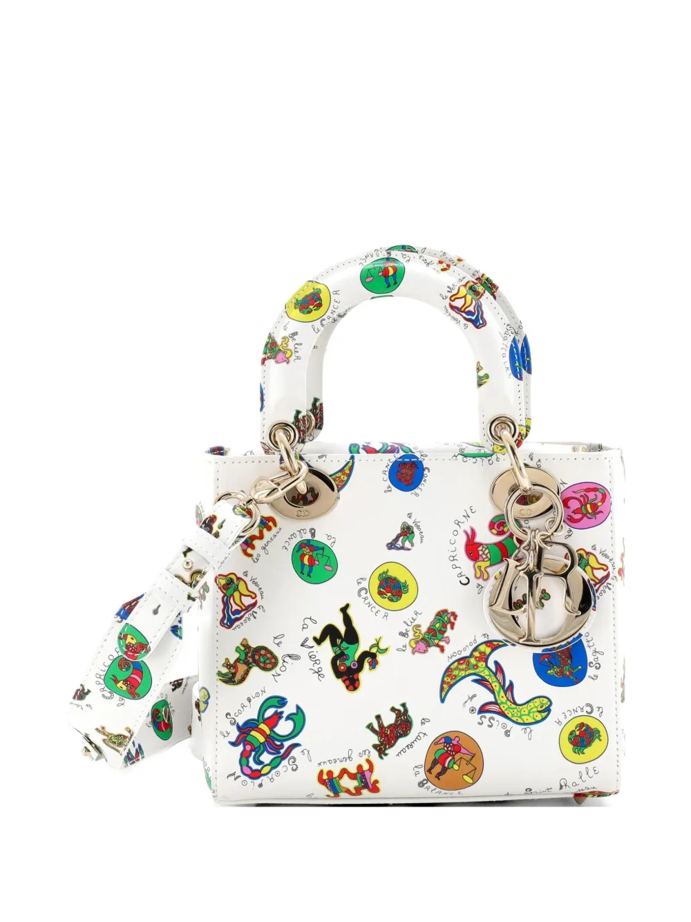 Christian Dior Pre-Owned My ABCDior Lady Dior Bag Printed Leather Small satchel - Multicolore