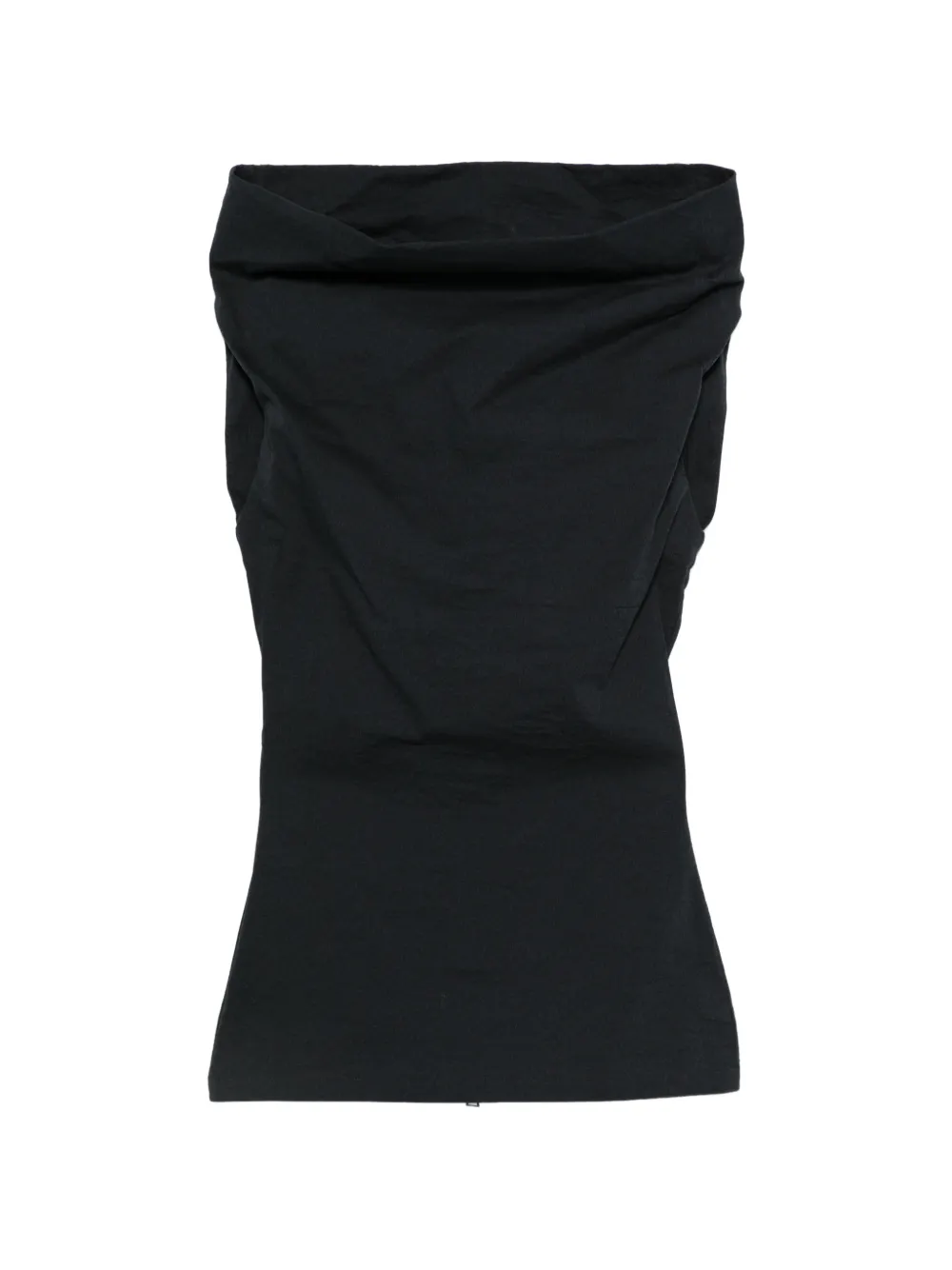 Issey Miyake asymmetric-neck top - Blau
