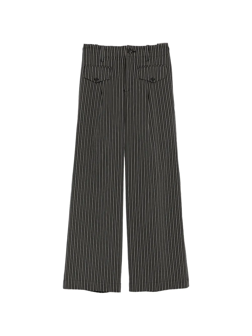Issey Miyake Allow Stripe straight trousers - Gris Issey Miyake Allow Stripe straight trousers - Gris