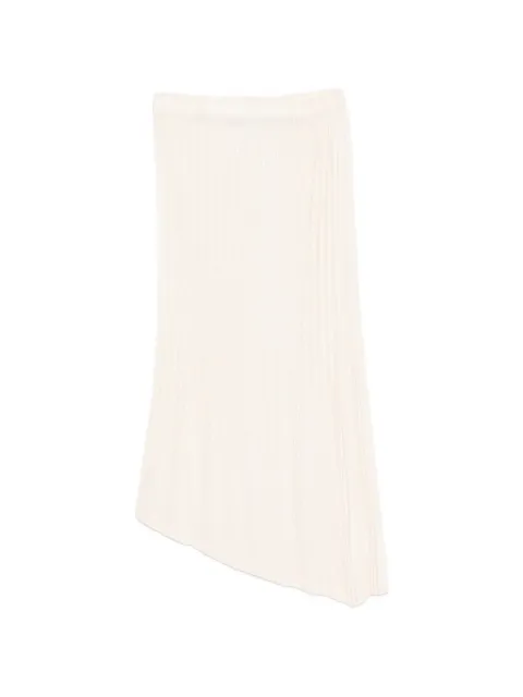 Issey Miyake Unfurling pleats asymmetric midi skirt