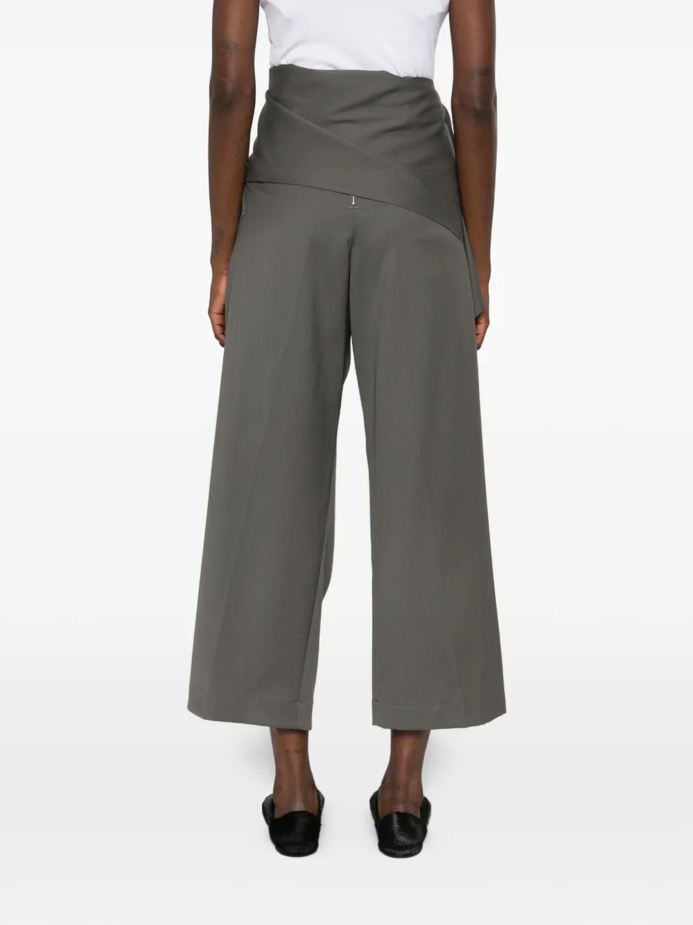 Issey Miyake Lustrous asymmetrische gedrapeerde broek Grijs