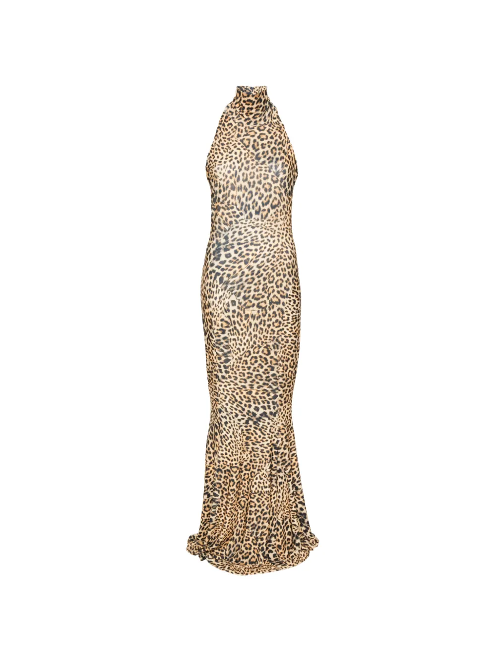 Norma Kamali halterneck fishtail gown maxi dress - Toni neutri