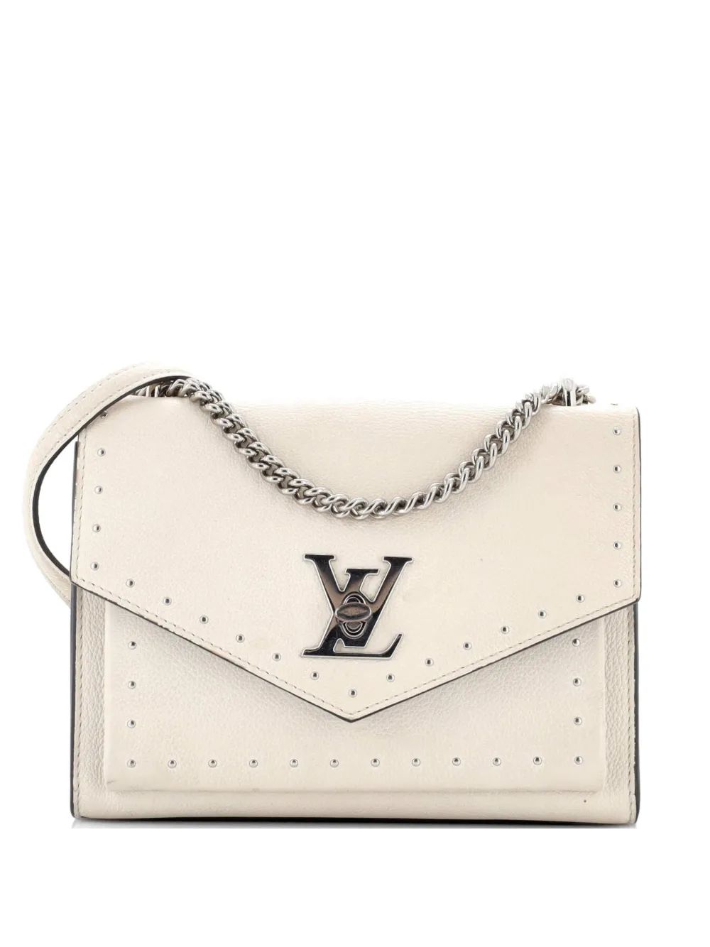 Louis Vuitton Pre-Owned Mylockme Handbag Studded Leather BB shoulder bag - Neutrals
