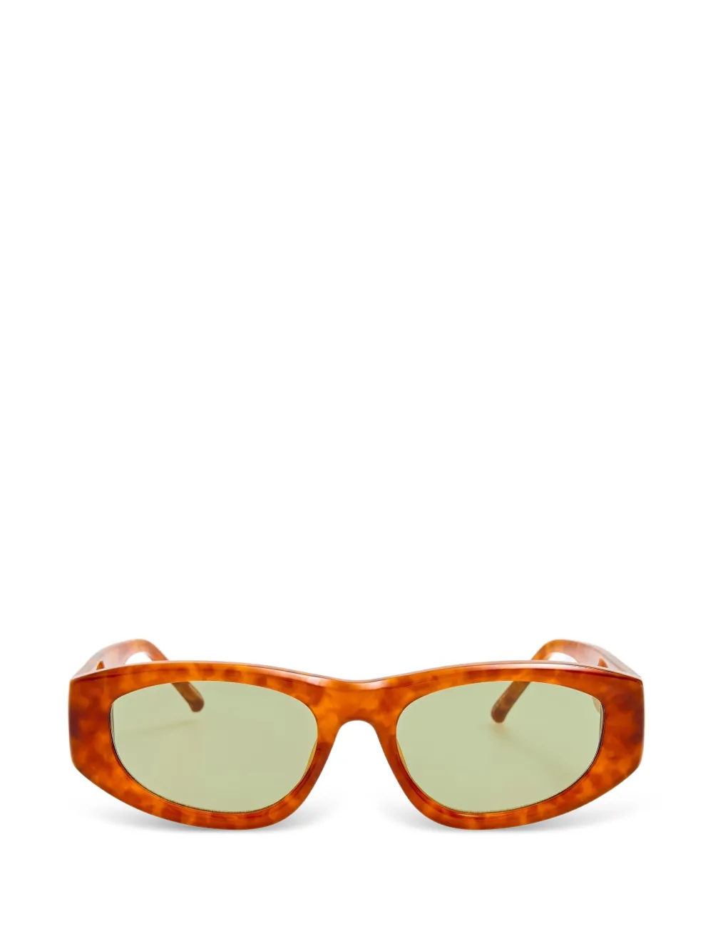 The Attico x Linda Farrow Maya tortoiseshell-effect sunglasses - Marrone