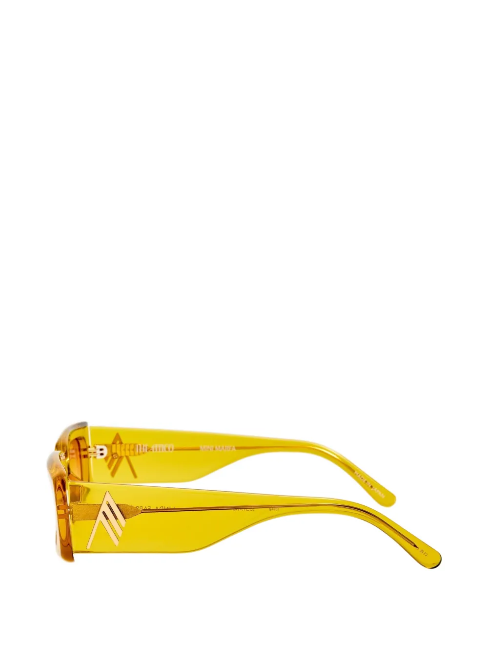  The Attico Mini Marfa Rectangle-frame Sunglasses - Jaune 