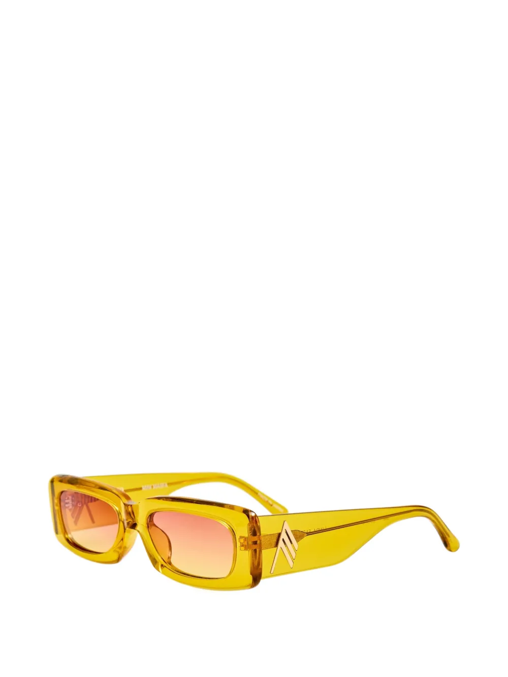  The Attico Mini Marfa Rectangle-frame Sunglasses - Jaune 