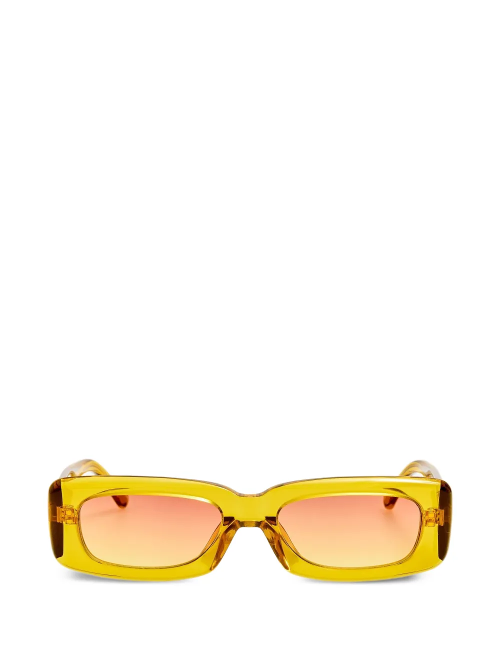 The Attico Mini Marfa rectangle-frame sunglasses - Giallo