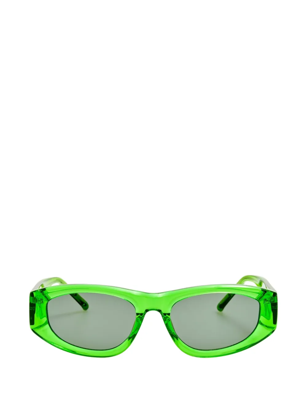 The Attico x Linda Farrow Maya geometric-frame sunglasses - Grün
