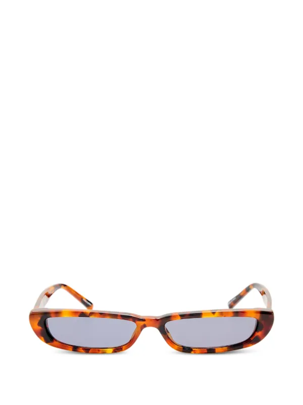 The Attico X Linda Farrow Thea Angular-frame Sunglasses in Brown