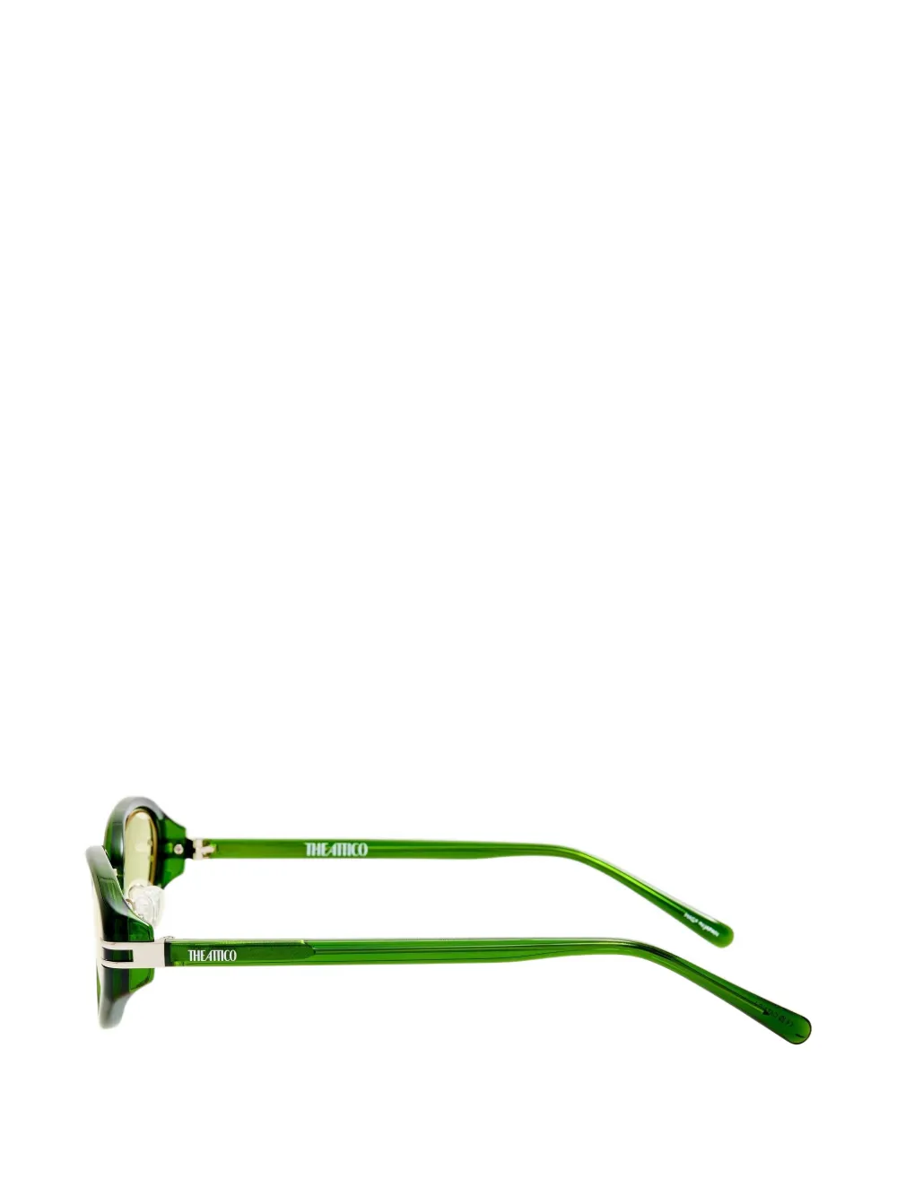 The Attico x Linda Farrow Ambra zonnebril met ovalen montuur Groen