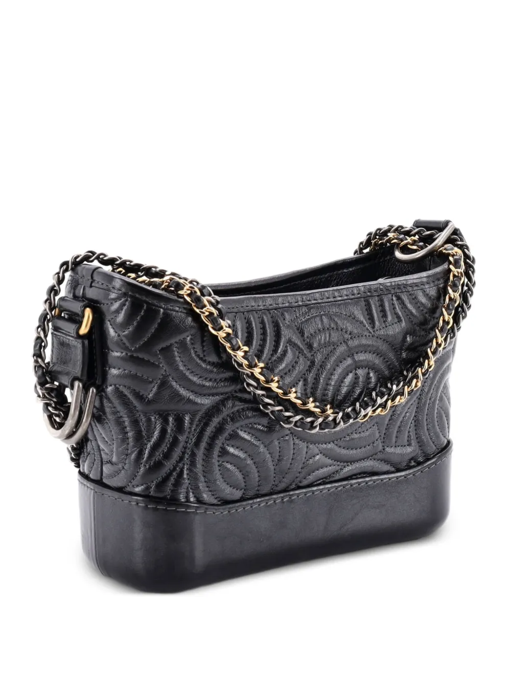 CHANEL Pre-Owned Gabrielle CC Stitched Calfskin Small hobo bag - Nero