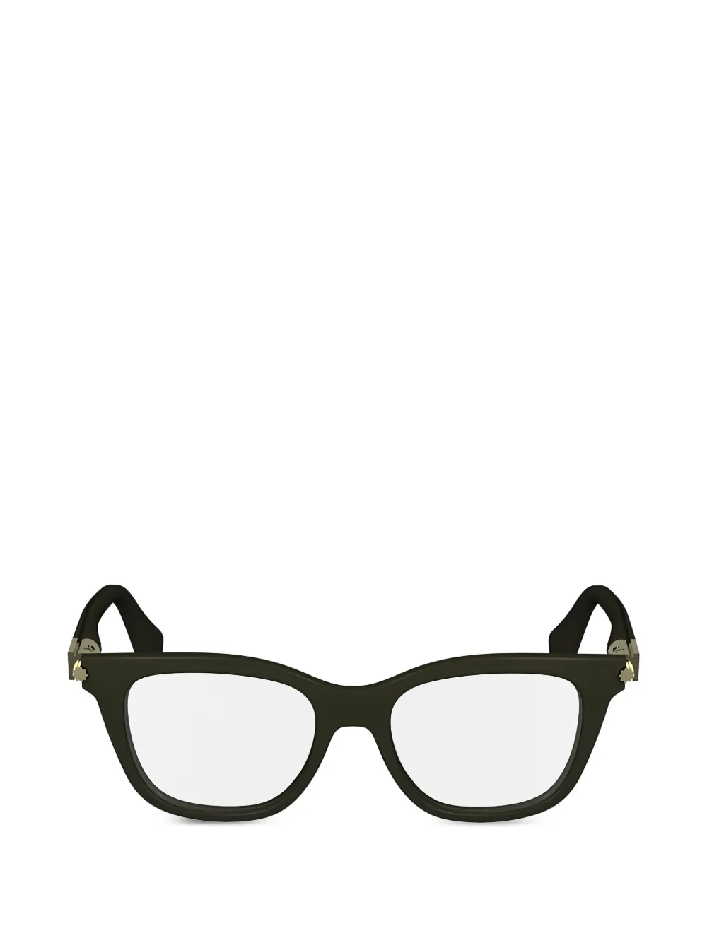 Ferragamo Eyewear lunettes de vue carrées à plaque logo - Vert Ferragamo Eyewear lunettes de vue carrées à plaque logo - Vert