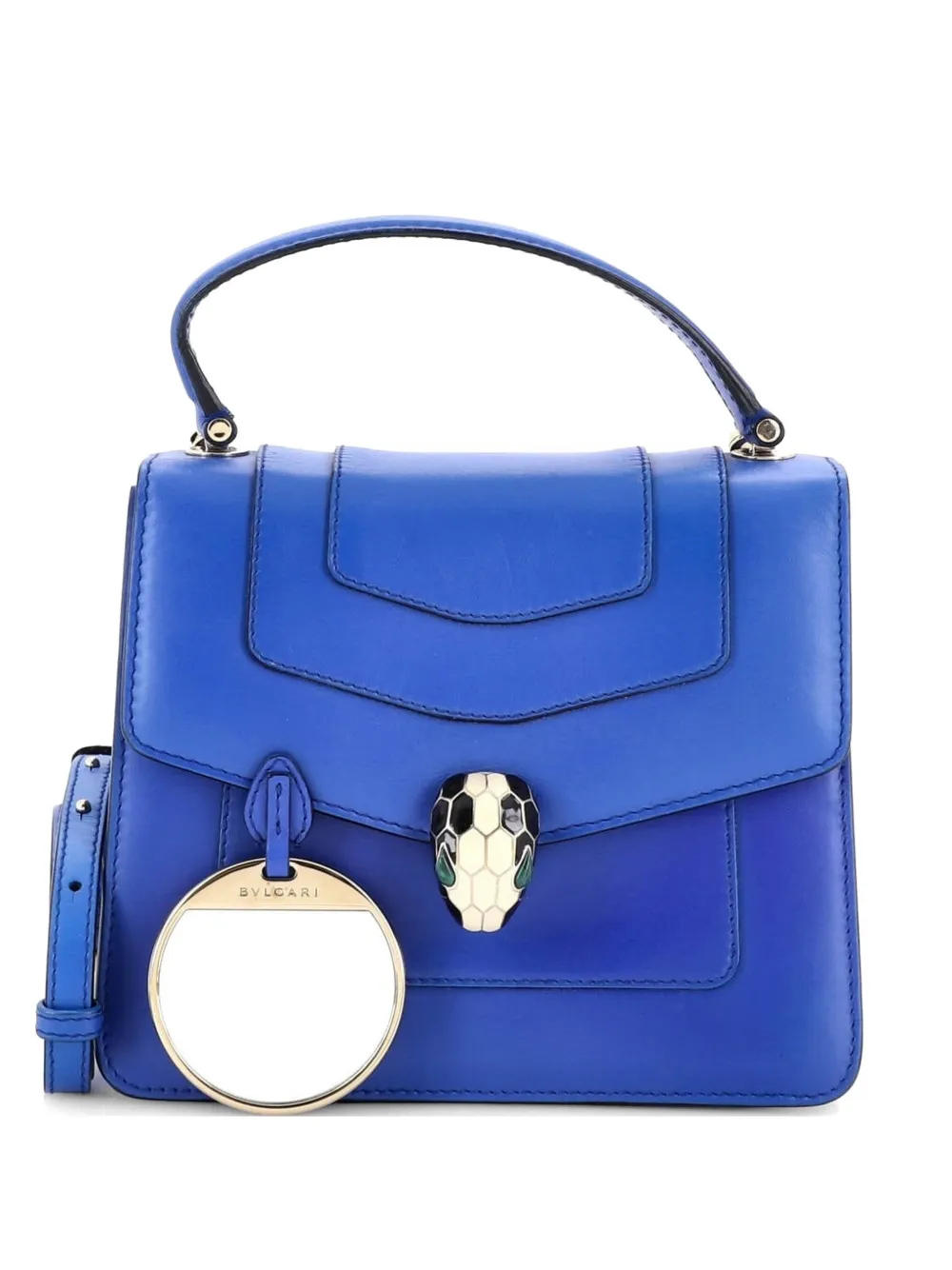 Bvlgari Pre-Owned Serpenti Forever Top Handle Bag Leather Small satchel - Blu