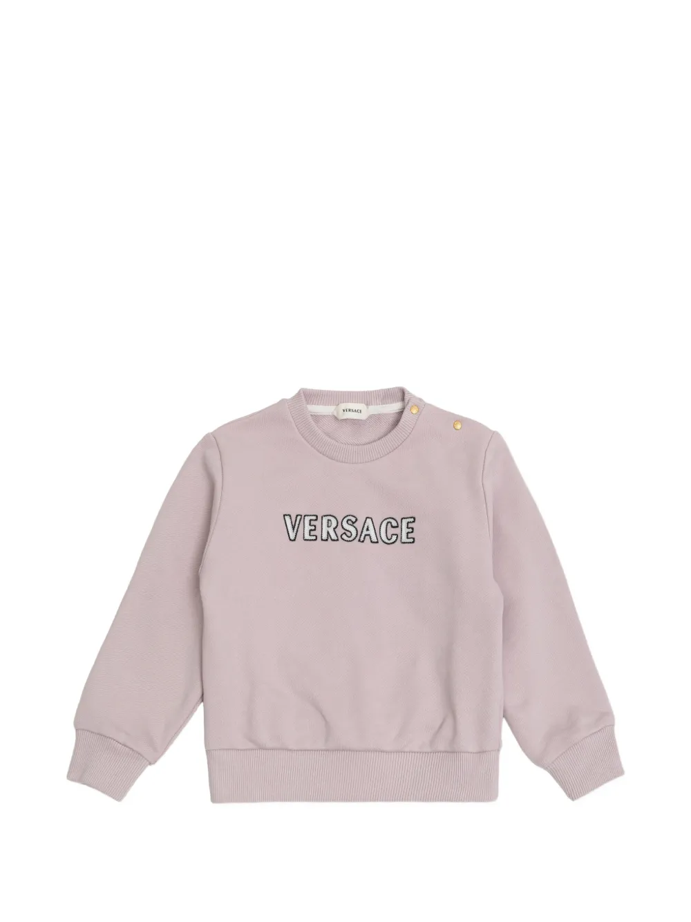 Versace Kids logo-embroidered sweatshirt - Viola