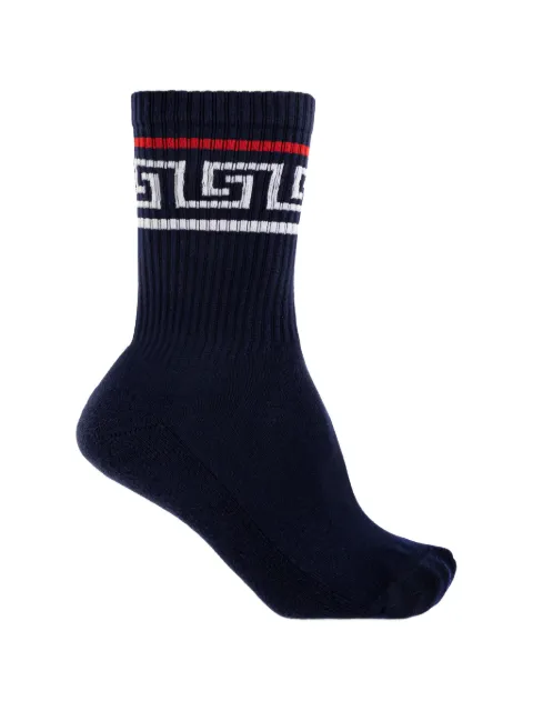 Versace Greca-pattern ribbed socks