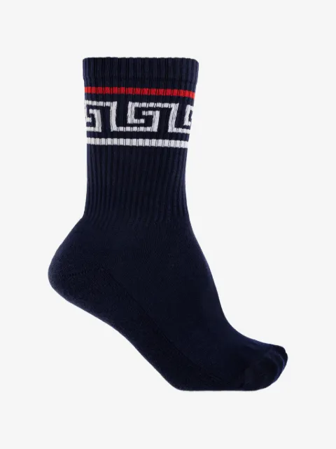Versace Greca-pattern ribbed socks