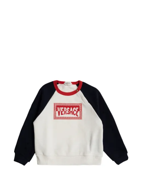 Versace Kids logo-print raglan-sleeve sweatshirt