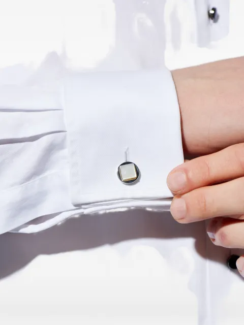 Ferragamo mismatching geometric cufflinks