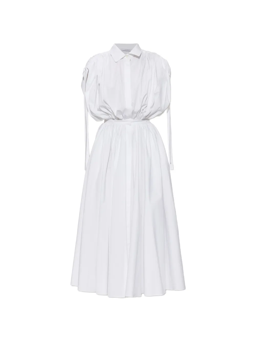 Givenchy midi gathered-sleeve shirt dress - Weiß