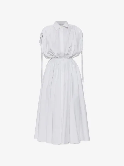 Givenchy midi gathered-sleeve shirt dress