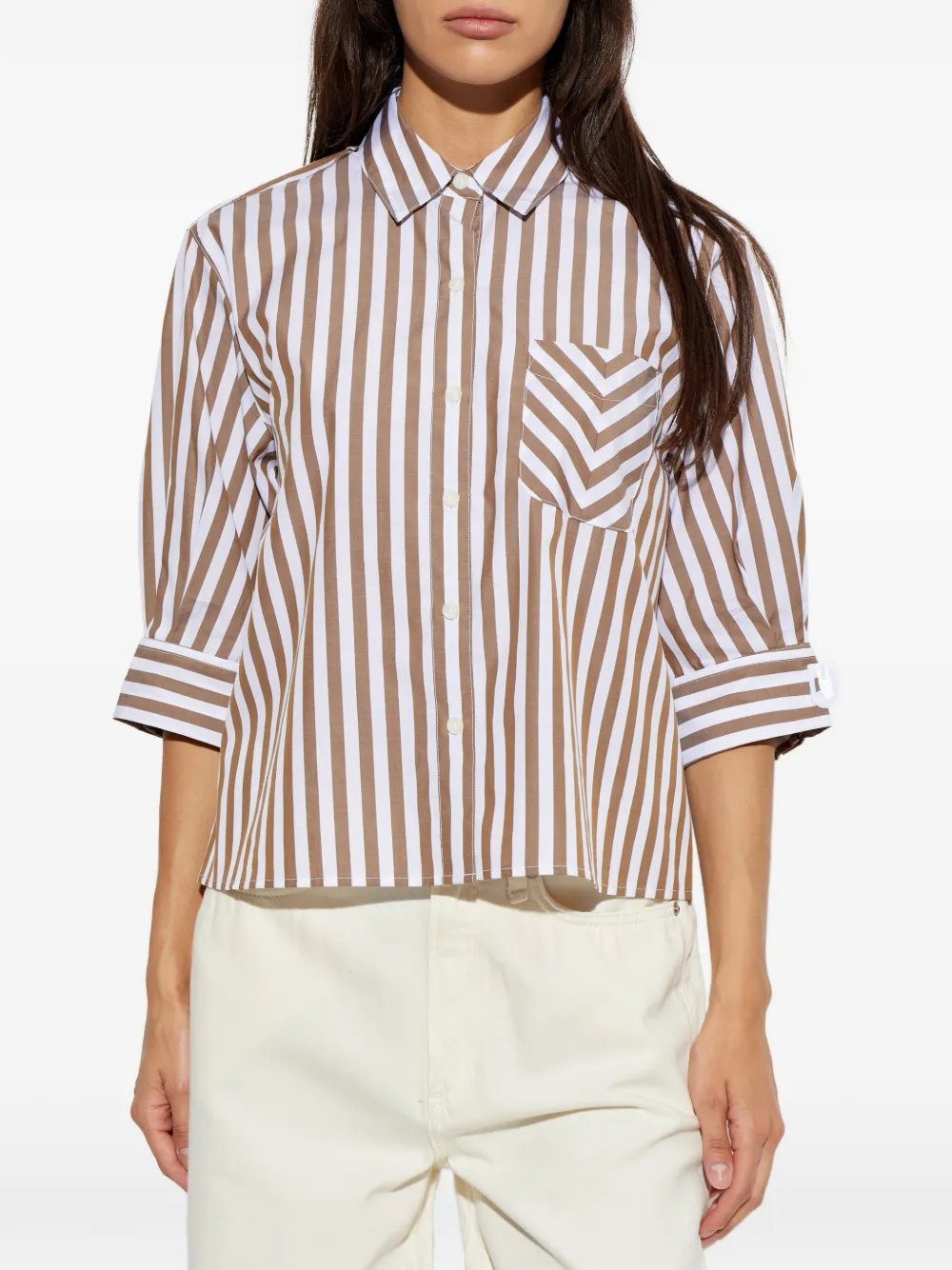  Rag & Bone Camisa A Rayas De Algodón - Marrón 