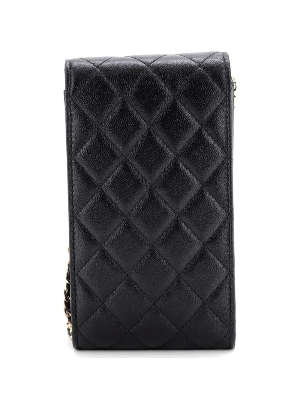  Chanel Pre-owned étui Pour Smartphone à Rabat à Ornements En Cristal Avec étui Pour Airpods Pro - Noir 