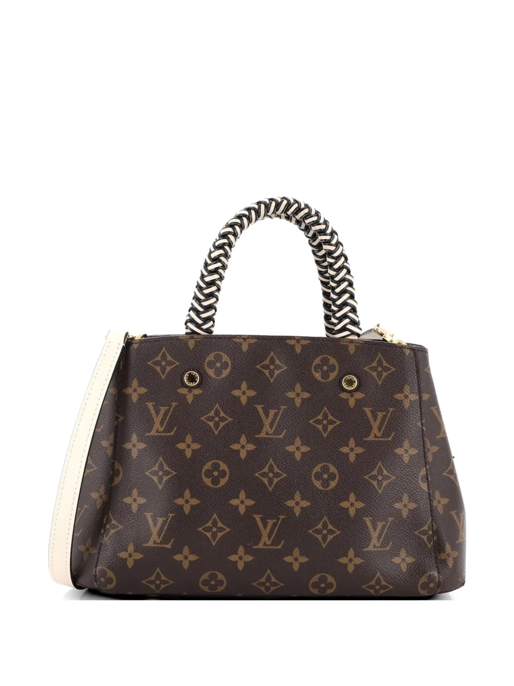 Louis Vuitton Pre-Owned Braided Handle Montaigne Handbag Monogram Canvas BB tote bag - Marrone