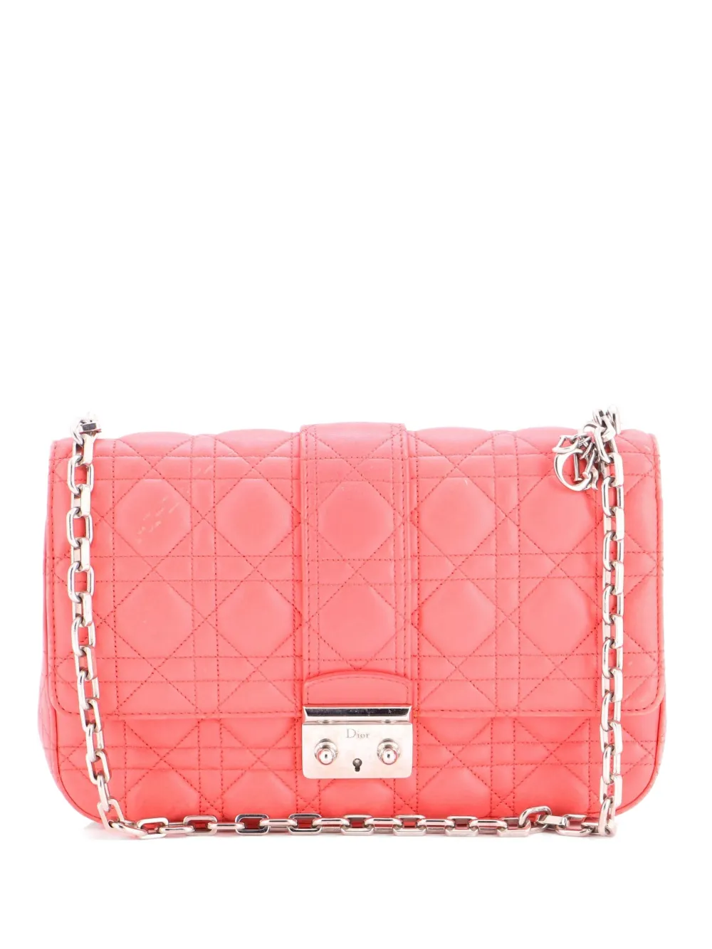 Christian Dior Pre-Owned Miss Dior Flap Bag Cannage Quilt Lambskin Medium shoulder bag - Rosa