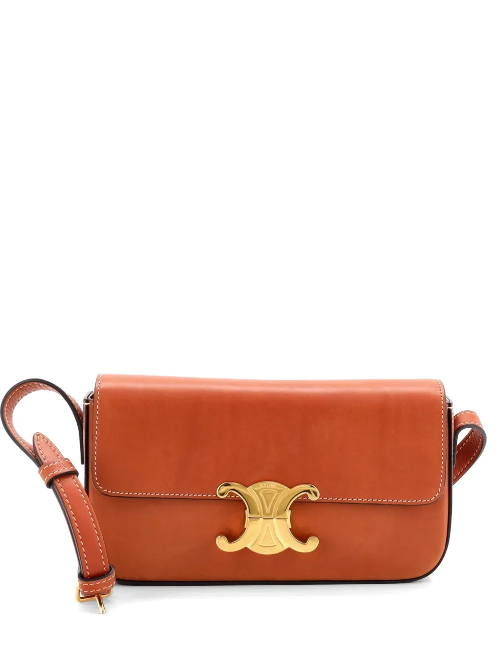 Celine Pre-Owned Triomphe East-West Smooth Calfskin shoulder bag - Marrone
