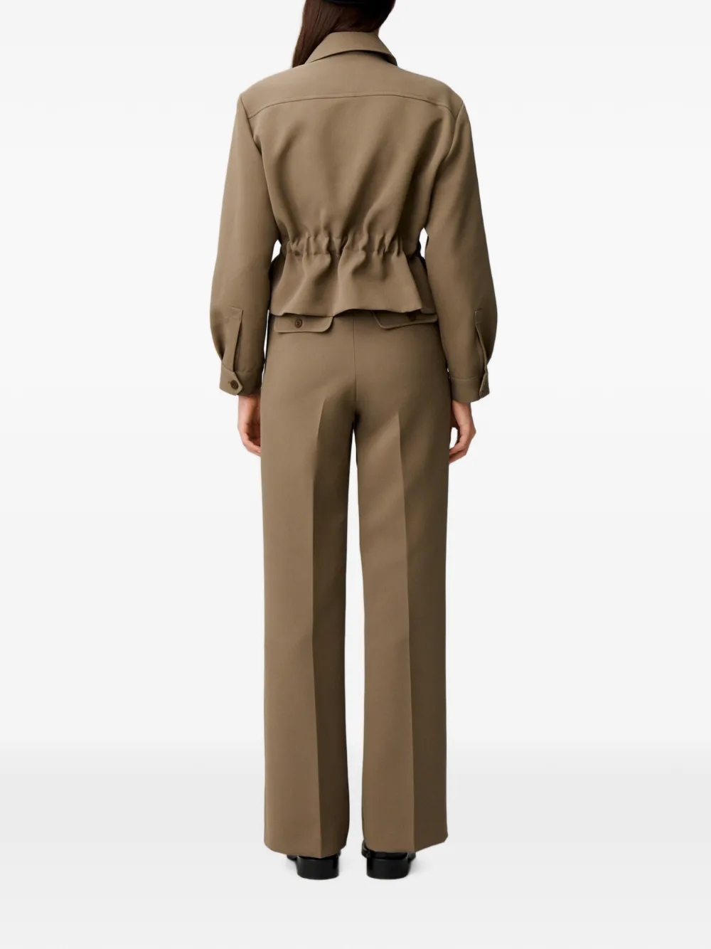 Claudie Pierlot Peplumjack met bloemdetail Bruin