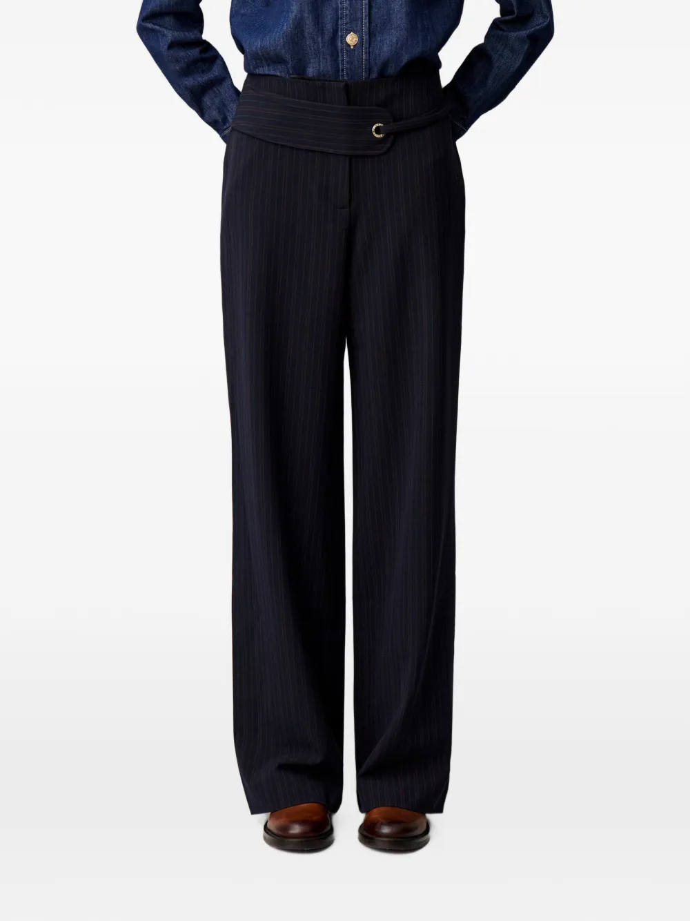 Claudie Pierlot Straight broek Blauw